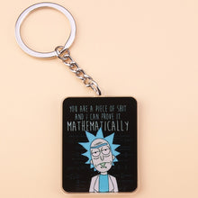 Load image into Gallery viewer, Cute Anime Cartoon Rick And Morty Keychain Acrylic Key Chain Women and Men Kids Key Ring Gift Porte Clef