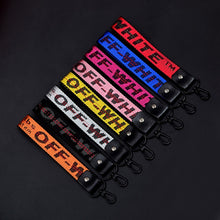 Load image into Gallery viewer, Off White Keychain Braided Ribbon Keychains For Women Men Phone Case Lanyard Key Chain Car Key Ring Wallet Bag Pendant Jewelry