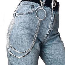 Load image into Gallery viewer, Long Metal Wallet Chain Leash Pant Jean Keychain Ring Clip Men's Hip Hop Jewelry