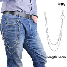 Load image into Gallery viewer, Long Metal Wallet Chain Leash Pant Jean Keychain Ring Clip Men's Hip Hop Jewelry