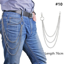 Load image into Gallery viewer, Long Metal Wallet Chain Leash Pant Jean Keychain Ring Clip Men's Hip Hop Jewelry