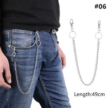 Load image into Gallery viewer, Long Metal Wallet Chain Leash Pant Jean Keychain Ring Clip Men's Hip Hop Jewelry