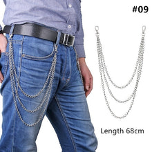 Load image into Gallery viewer, Long Metal Wallet Chain Leash Pant Jean Keychain Ring Clip Men's Hip Hop Jewelry