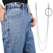 Load image into Gallery viewer, Long Metal Wallet Chain Leash Pant Jean Keychain Ring Clip Men's Hip Hop Jewelry
