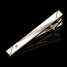 Load image into Gallery viewer, Hot Sale New Tie Clips Men's  Metal Necktie Bar Crystal Formal Dress Shirt Wedding Ceremony  Gold  Tie Clip