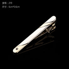 Load image into Gallery viewer, Hot Sale New Tie Clips Men's  Metal Necktie Bar Crystal Formal Dress Shirt Wedding Ceremony  Gold  Tie Clip