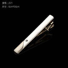 Load image into Gallery viewer, Hot Sale New Tie Clips Men's  Metal Necktie Bar Crystal Formal Dress Shirt Wedding Ceremony  Gold  Tie Clip