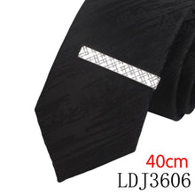 Load image into Gallery viewer, Tie Pin For Men Classic Meter Tie Clips Copper Tie Bar Quality Enamel Tie Collar Pin Crystal Business Corbata Necktie Clip