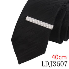 Load image into Gallery viewer, Tie Pin For Men Classic Meter Tie Clips Copper Tie Bar Quality Enamel Tie Collar Pin Crystal Business Corbata Necktie Clip
