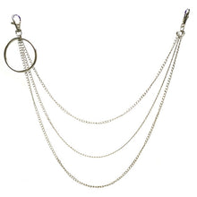 Load image into Gallery viewer, Street Big Ring Pendant Key Chain Metal Wallet Chain Silver Rock HipHop Punk Hook Biker Trousers Pant Waist Link Belt Jewelry
